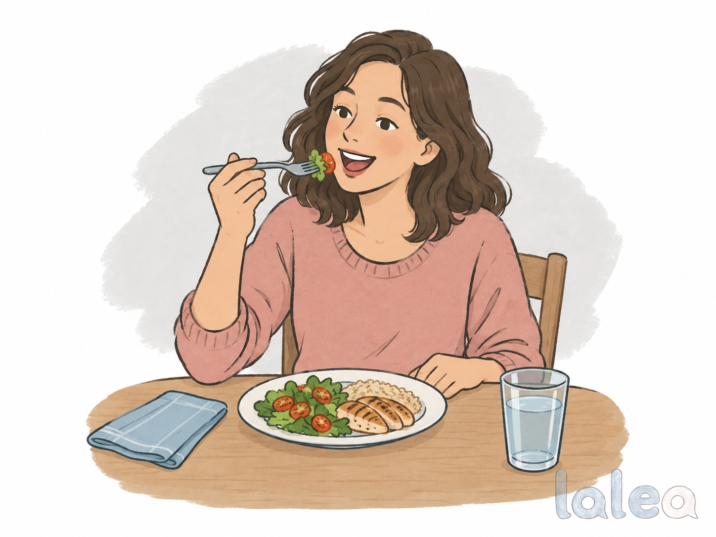 먹다