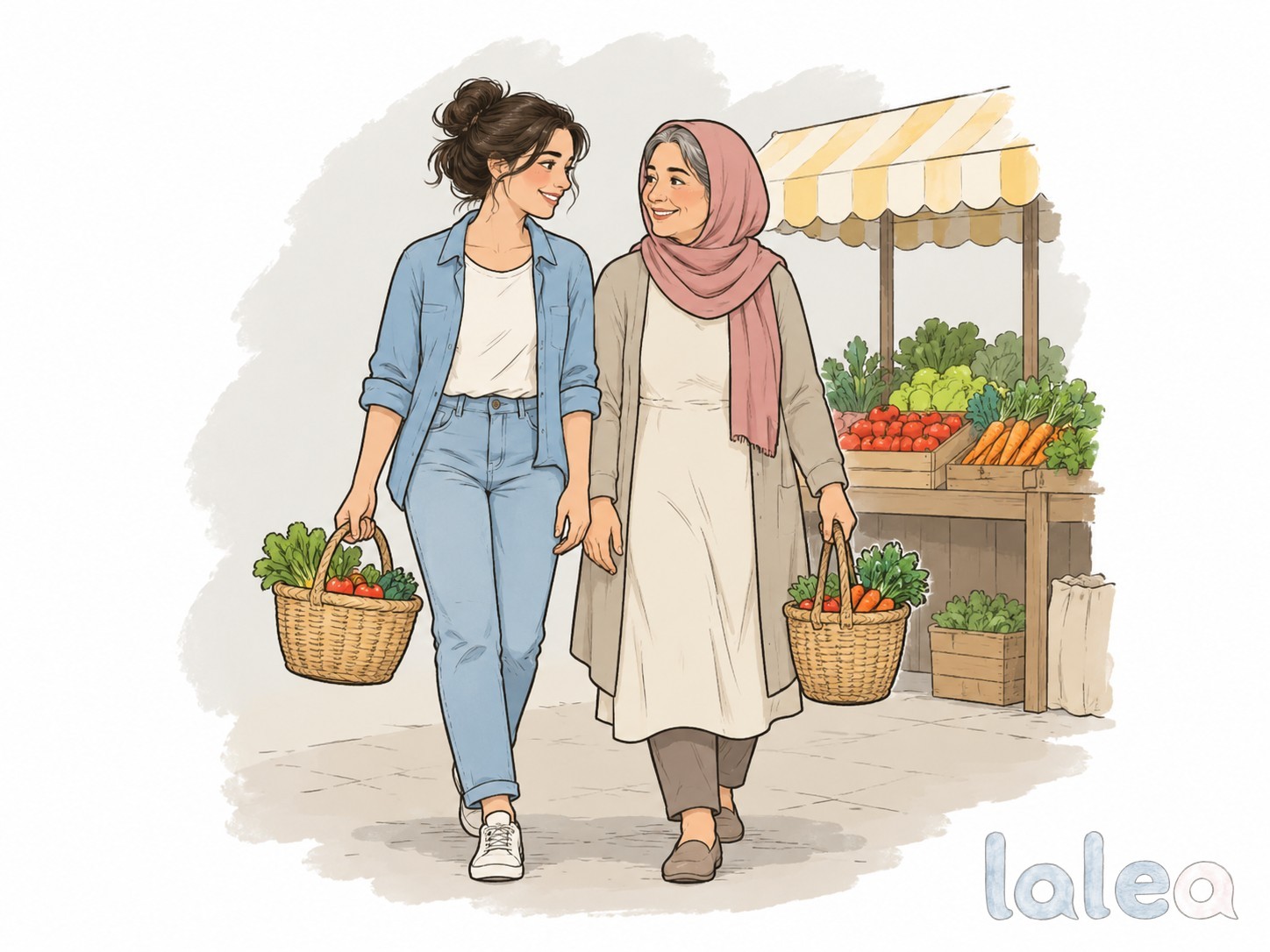 مع